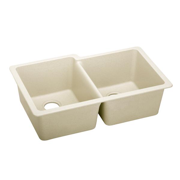 Elkay ELXU250R Quartz Luxe® 33" x 20-1/2" x 9-1/2" Offset Double Bowl Undermount Sink