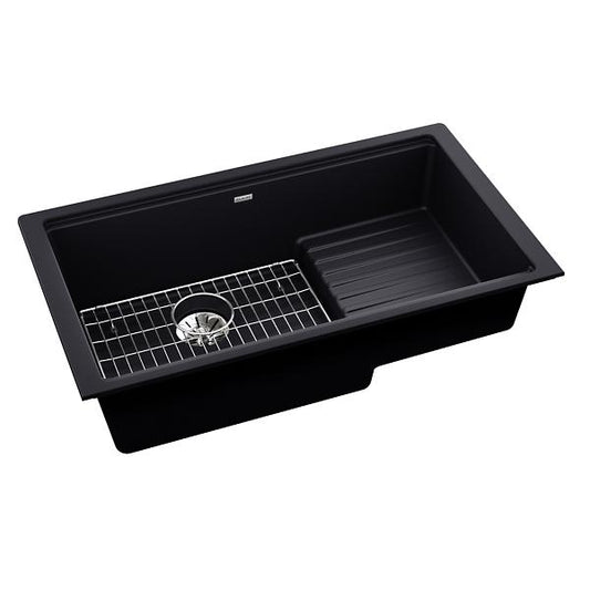 Elkay ELXUDB3620BG Ferguson Exclusive Quartz Luxe® 35-7/8" x 20-5/8" x 9-1/2" Single Bowl Undermount Sink w/Drainboard+Perfect Drain®