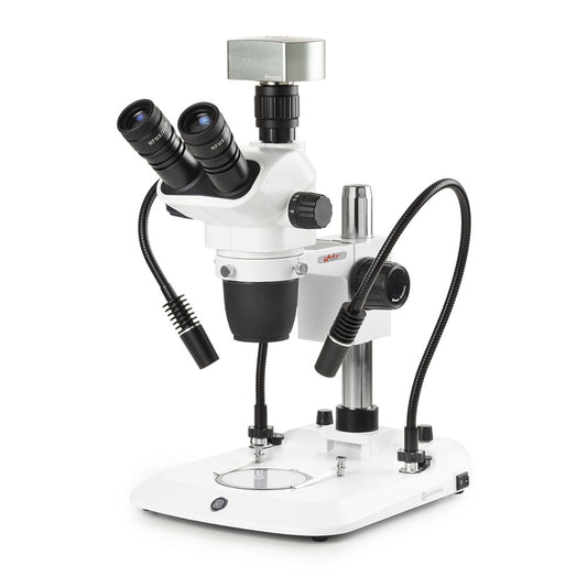 Globe Scientific ENZ-1703-S-DC18 Trinocular stereo zoom microscope NexiusZoom EVO 0.65x to 5.5x zoom objective