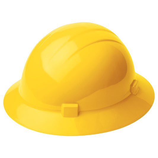 Delta Plus WEL19208HY Americana® Full Brim with 4-Point Slide-Lock Suspension, Hi Viz Yellow