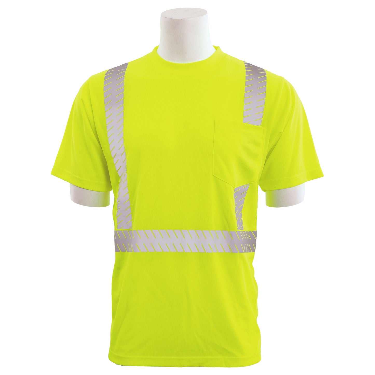 Delta Plus WEL62216HL4X 9006SEG Type R, Class 2 Birdseye Mesh Short Sleeve T-Shirt with Segmented Tape, Hi Viz Lime, 4X