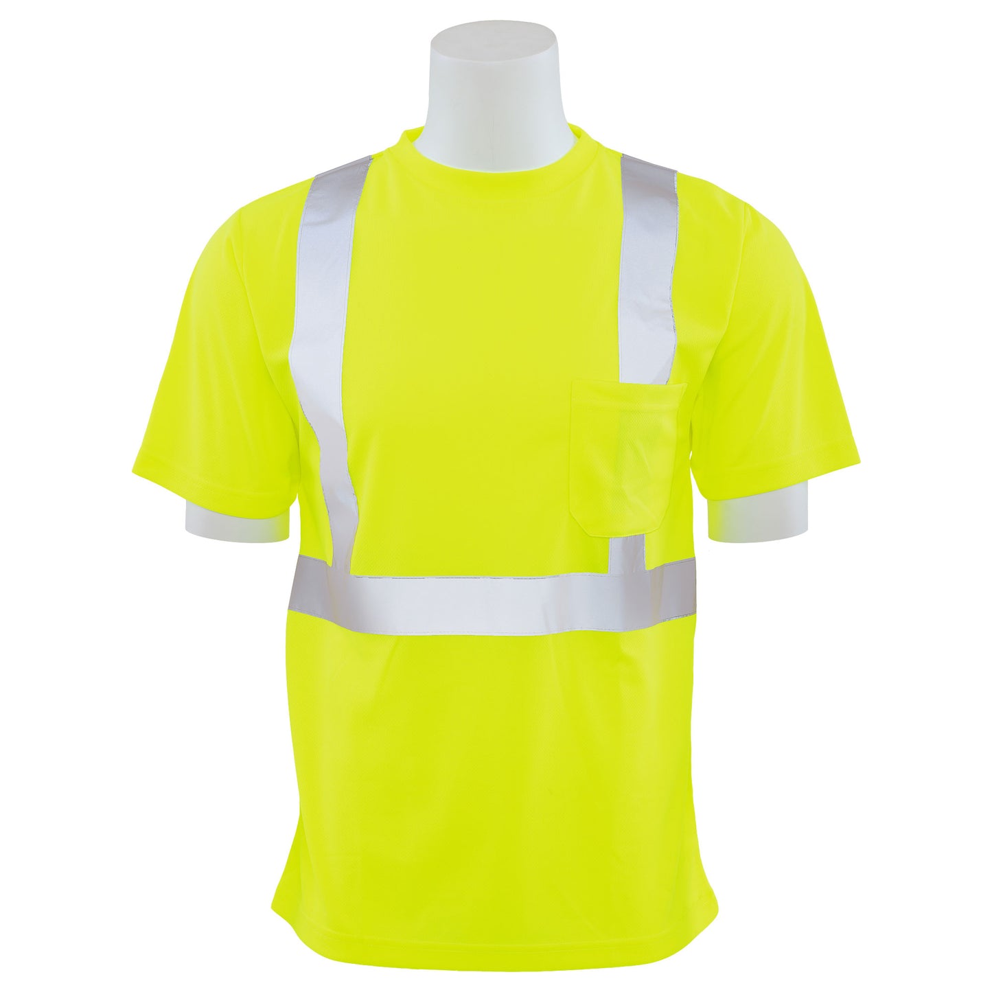 Delta Plus WEL62185HL3X 9006SX Type R, Class 2 Birdseye Mesh Short Sleeve T-Shirt with X-Back, Hi Viz Lime, 3X