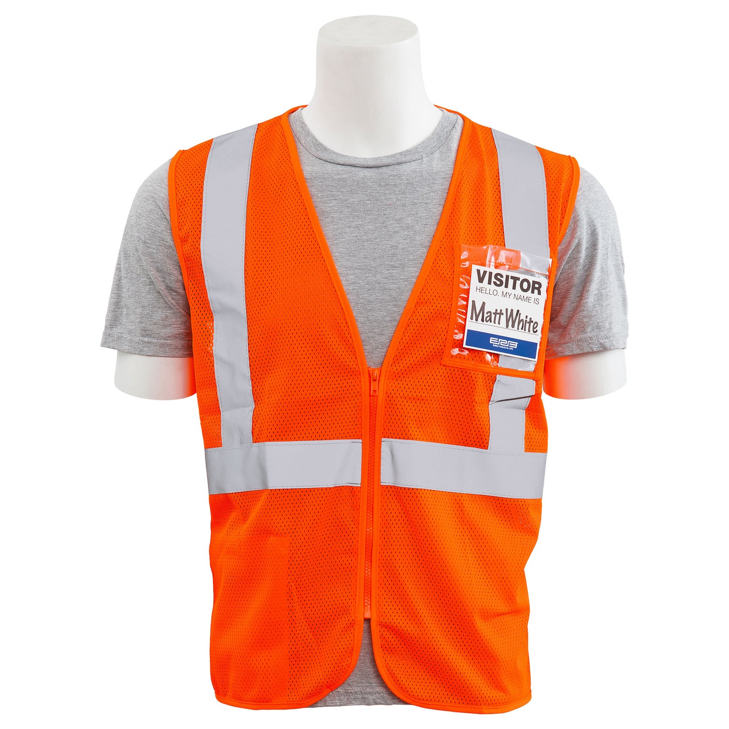 Delta Plus WEL62673HO5X S363ID CL 2 ID Pocket Safety Vest, 5X, Hi Viz Orange