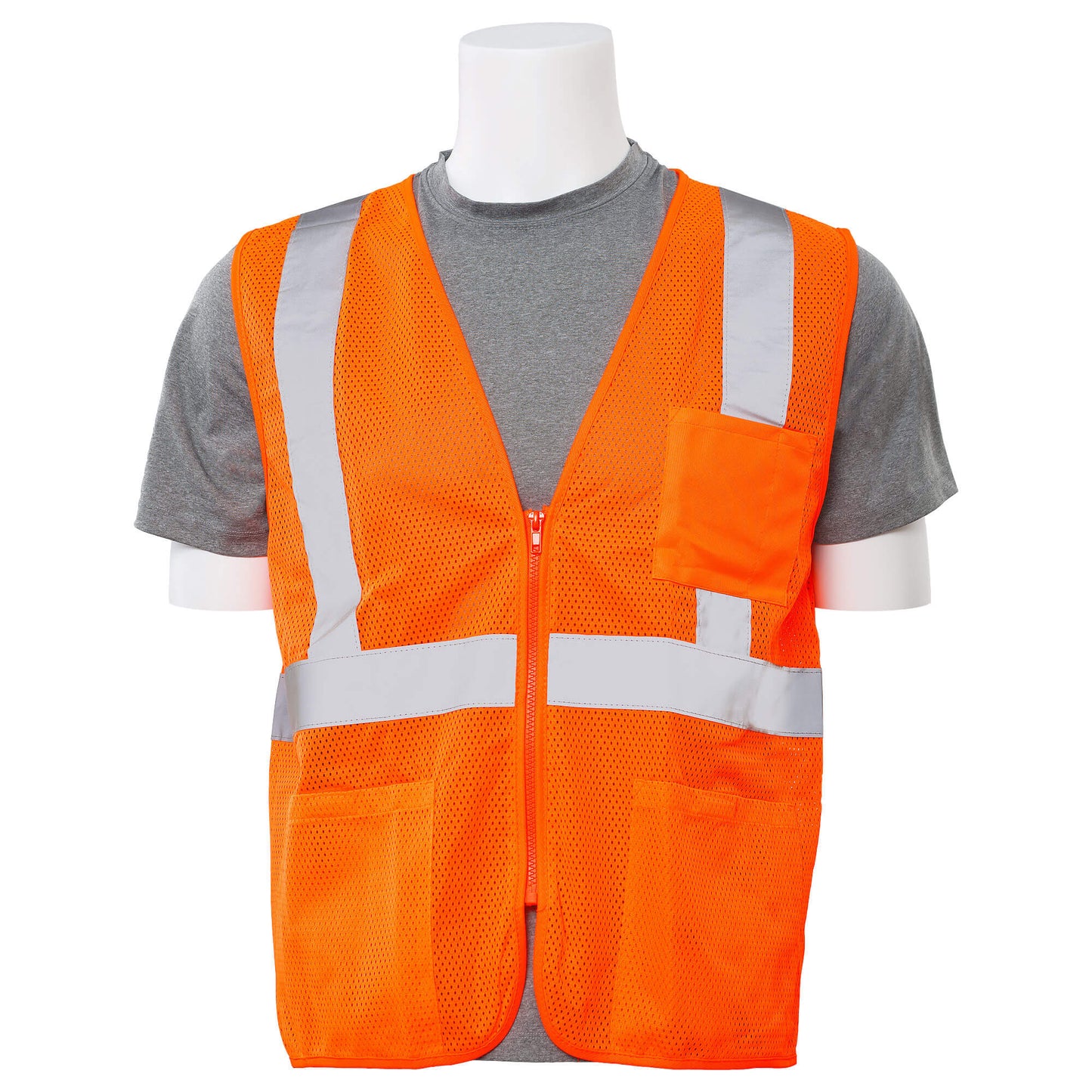 Delta Plus WEL61662HO3X S363P CL 2 Safety Vest With Pockets, 3X, Hi Viz Orange