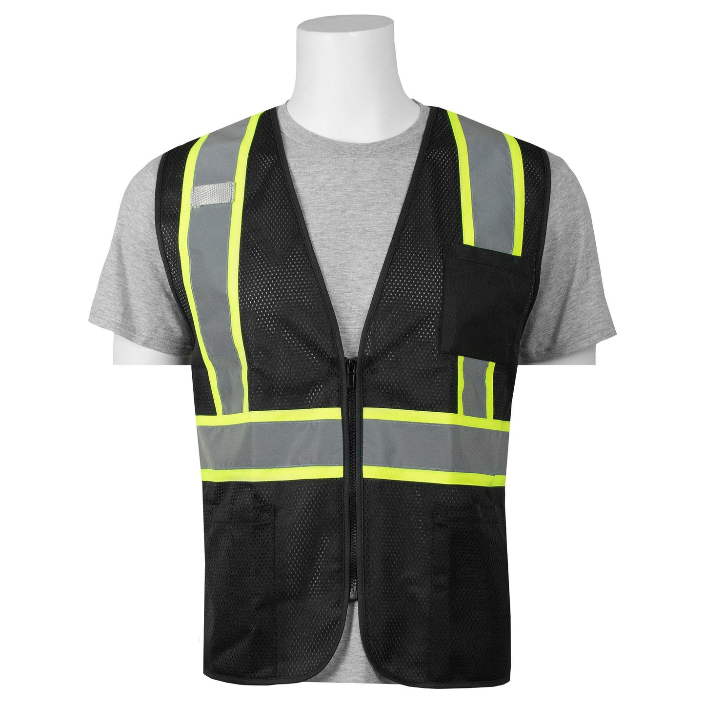 Delta Plus WEL63335BK3X S863C Non-ANSI Mesh Safety Vest Black, 3X