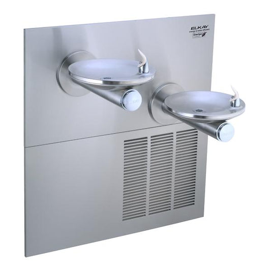 Elkay LRPBGRNM28K SwirlFlo® Bi-level High Efficiency ADA Fountain with Mounting Frame Filtered Refrigerated Stainless