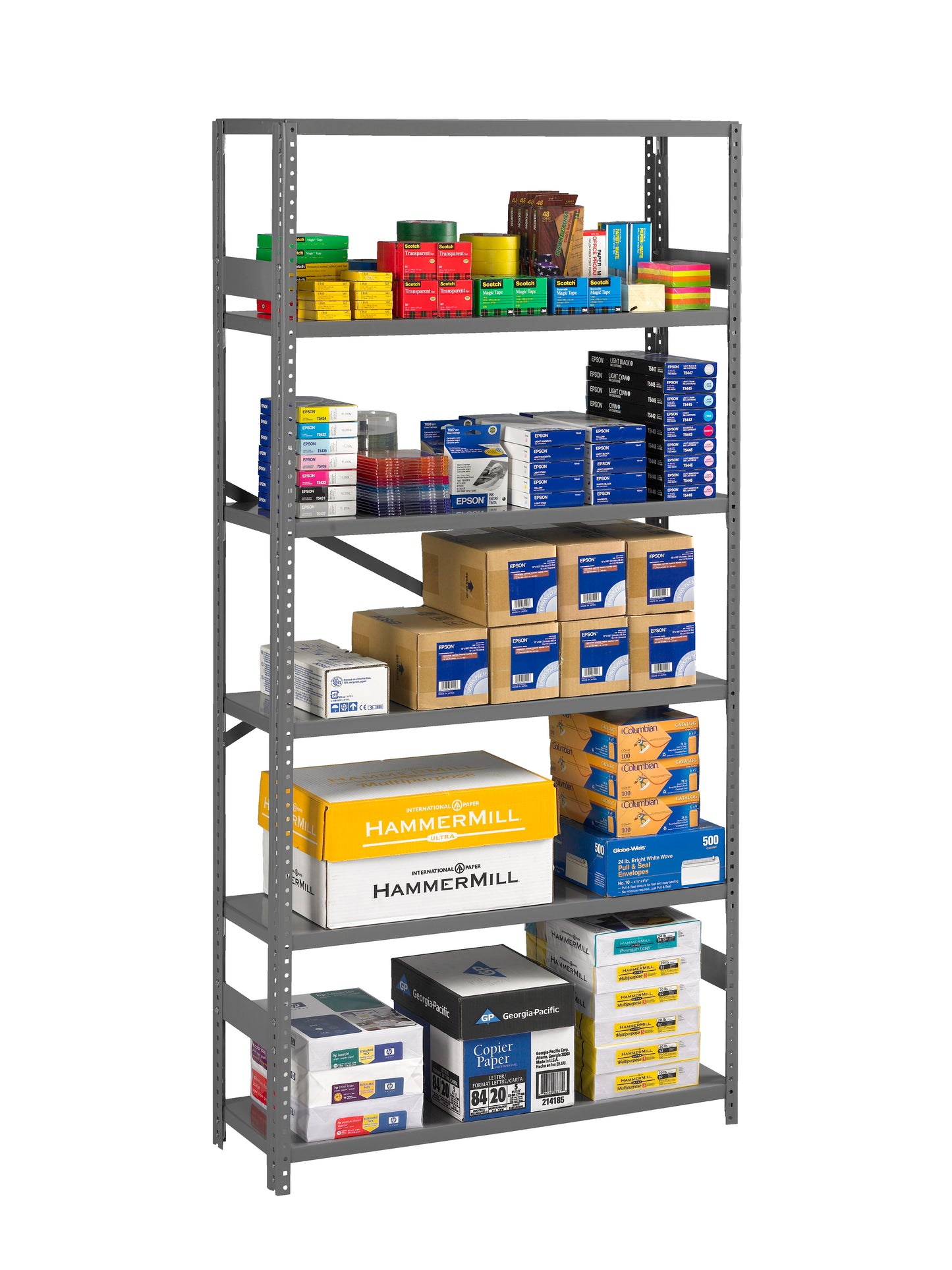 Tennsco ESP-6-1236 ESP Open Shelving - 12" Deep Unit With 6 Shelves