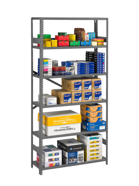 Tennsco ESP-6-1236 ESP Open Shelving - 12" Deep Unit With 6 Shelves