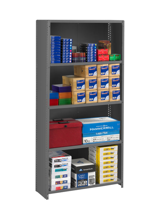 Tennsco ESPC-1236 ESP Closed Shelving - 12" Deep Unit With 5 Shelves