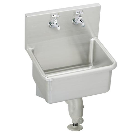 Elkay ESS2118C Stainless Steel 21" x 17-1/2" x 12 Wall Hung Service Sink Kit