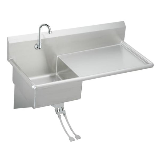 Elkay ESS4924RFC Stainless Steel 49-1/2" x 24" x 10 Wall Hung Service Sink Kit