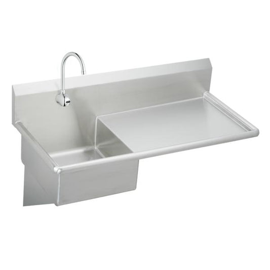 Elkay ESS4924RSACC Stainless Steel 49-1/2" x 24" x 10 Wall Hung Service Sink Kit