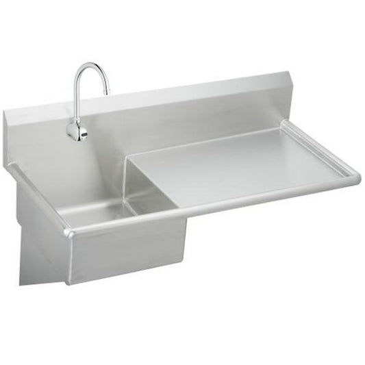 Elkay ESS4924RSACTMC Stainless Steel 49-1/2" x 24" x 10 Wall Hung Service Sink Kit