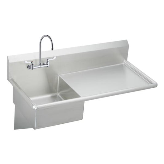 Elkay ESS4924RW4C Stainless Steel 49-1/2" x 24" x 10 Wall Hung Service Sink Kit