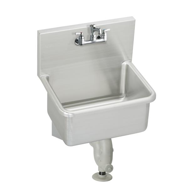 Elkay ESSB2118C Stainless Steel 21" x 17-1/2" x 12 Wall Hung Service Sink Kit