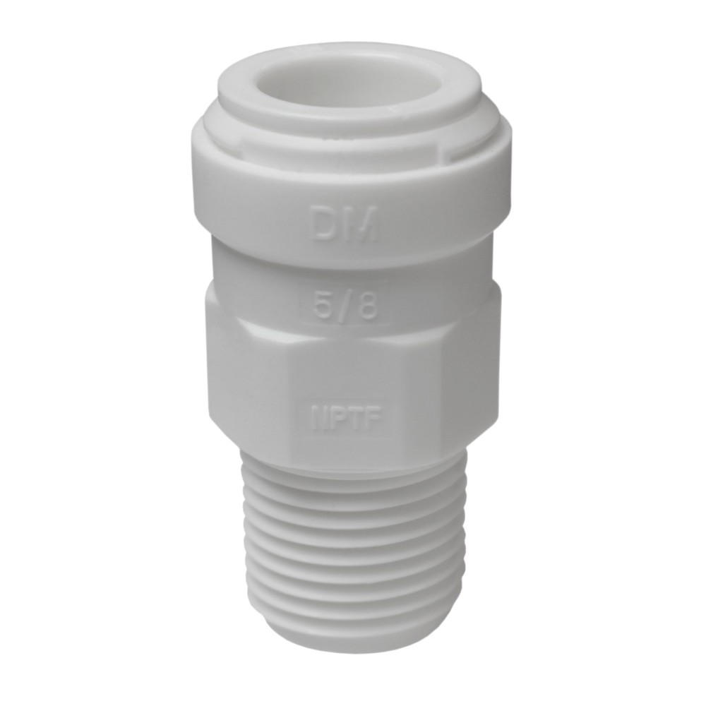 Airgap ET170-004 1/2-inch MIPT x 5/8-inch WHITE PP QUICK CONNECT (PUSH IN)