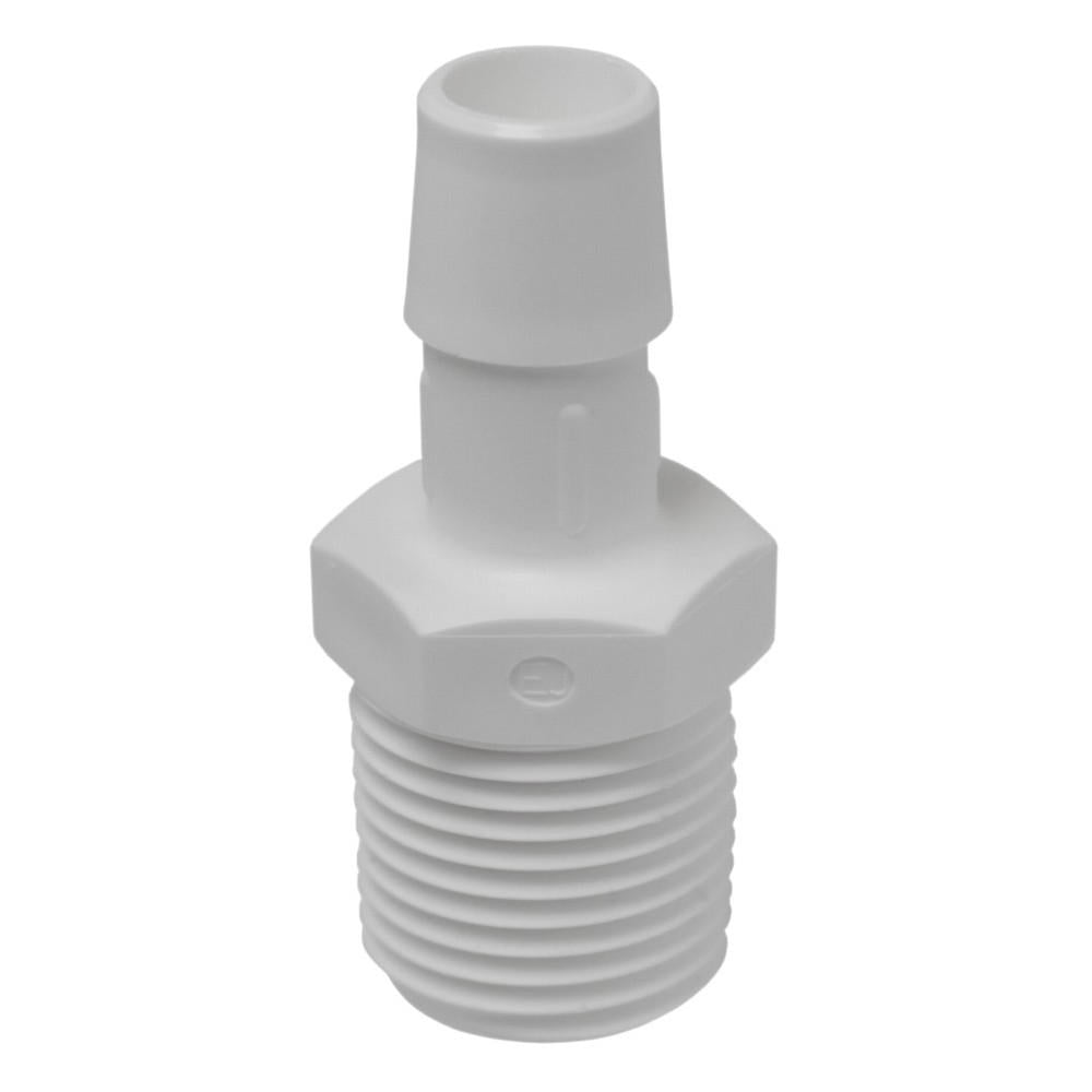 Airgap ET170-005 1/2-inch MIPT x 1/2-inch WHITE PP BARB INSERT STRAIGHT