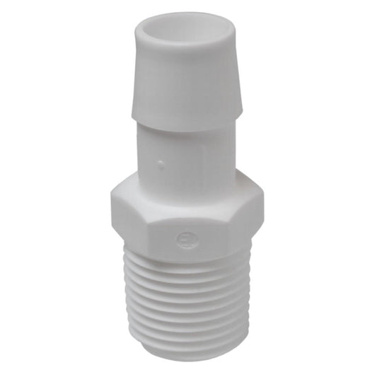 Airgap ET170-007 1/2-inch MIPT x 5/8-inch WHITE PP BARB INSERT STRAIGHT