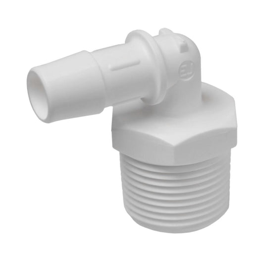 Airgap ET170-010 3/4-inch x 1/2-inch WHITE PP BARB INSERT 90; ELBOW