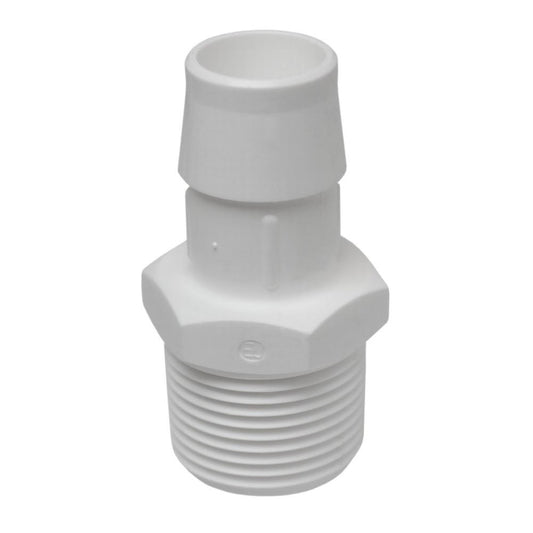 Airgap ET170-013 3/4-inch MIPT x 3/4-inch WHITE PP BARB INSERT STRAIGHT