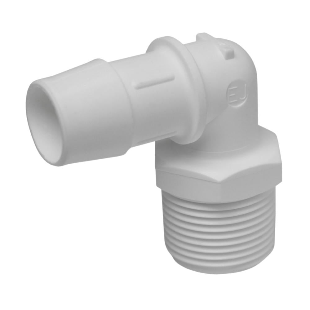 Airgap ET170-014 3/4-inch MIPT x 3/4-inch WHITE PP BARB INSERT 90; ELBOW