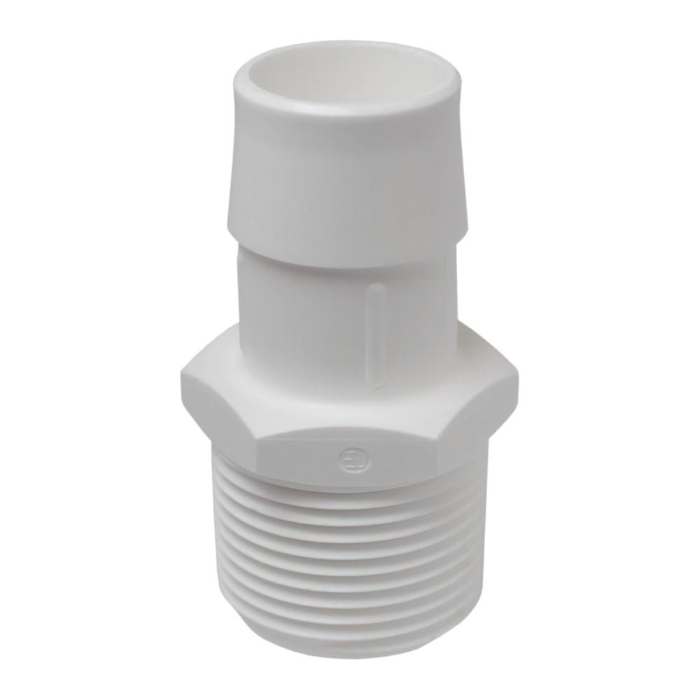 Airgap ET170-015 1-inch MIPT x 1-inch WHITE PP BARB INSERT STRAIGHT