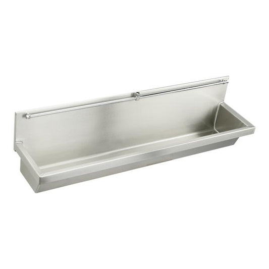 Elkay EU4814C Stainless Steel 48" x 14" x 8" Wall Hung Multiple Station Urinal Kit