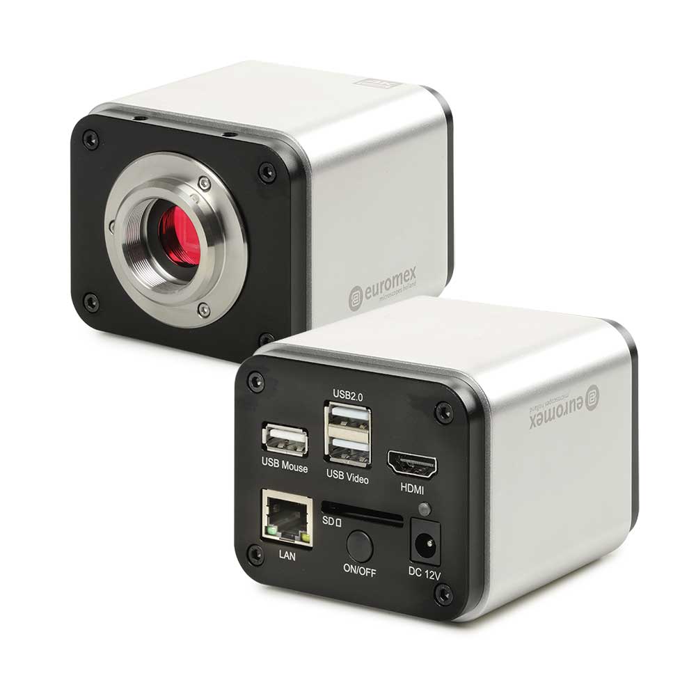 Globe Scientific EVC-3042 Ultra HD/4K high definition camera with 1/1.8 inch Sony 4K sensor standard micro-SD card