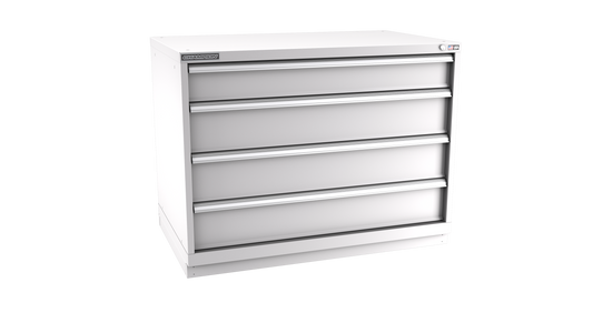 Champion Tool Storage EW1500-0401-ILC-FTB-LG 4-Drawer Standard Depth Modular Cabinet EW0401 | 47"W x 35-7/8"H x 28-1/2"D, Light Gray