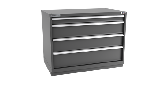 Champion Tool Storage EW1500-0402-ILC-FTB-DG 4-Drawer Standard Depth Modular Cabinet EW0402 | 47"W x 35-7/8"H x 28-1/2"D, Dark Gray