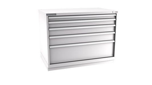 Champion Tool Storage EW1500-0501-ILC-FTB-LG 5-Drawer Standard Depth Modular Cabinet EW0501 | 47"W x 35-7/8"H x 28-1/2"D, Light Gray