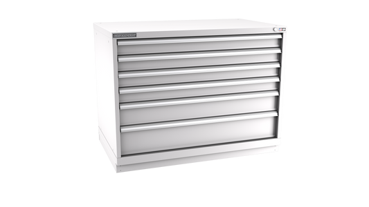 Champion Tool Storage EW1500-0601-ILC-FTB-LG 6-Drawer Standard Depth Modular Cabinet EW0601 | 47"W x 35-7/8"H x 28-1/2"D, Light Gray