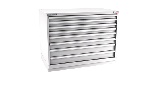 Champion Tool Storage EW1500-0802-ILC-FTB-LG 8-Drawer Standard Depth Modular Cabinet EW0802 | 47"W x 35-7/8"H x 28-1/2"D, Light Gray