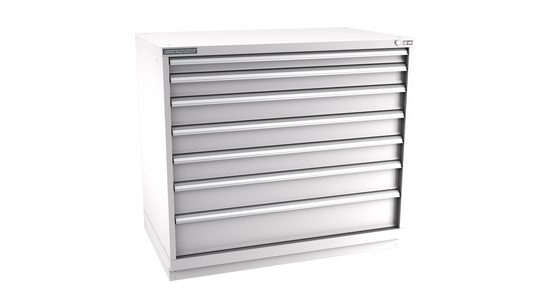 Champion Tool Storage EW1800-0701-ILC-FTB-LG 7-Drawer Standard Depth Modular Cabinet EW0701 | 47"W x 41-3/4"H x 28-1/2"D, Light Gray
