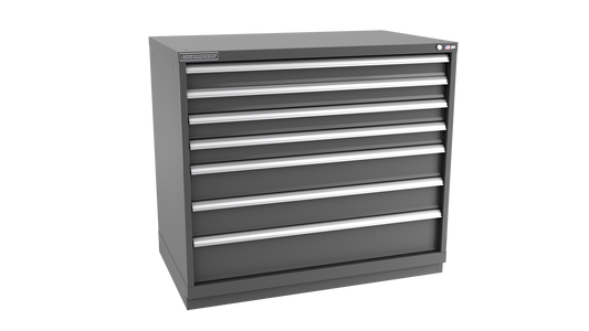 Champion Tool Storage EW1800-0702-ILC-FTB-DG 7-Drawer Standard Depth Modular Cabinet EW0702 | 47"W x 41-3/4"H x 28-1/2"D, Dark Gray