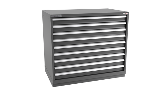 Champion Tool Storage EW1800-0901-ILC-FTB-DG 9-Drawer Standard Depth Modular Cabinet EW0901 | 47"W x 41-3/4"H x 28-1/2"D, Dark Gray