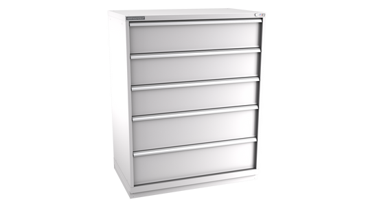 Champion Tool Storage EW2700-0501-ILC-FTB-LG 5-Drawer Standard Depth Modular Cabinet EW0501 | 47"W x 59-1/2"H x 28-1/2"D, Light Gray