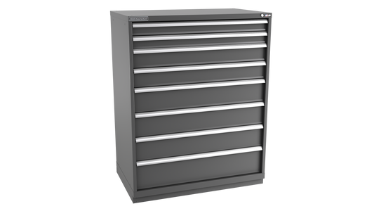 Champion Tool Storage EW2700-0801-ILC-FTB-DG 8-Drawer Standard Depth Modular Cabinet EW0801 | 47"W x 59-1/2"H x 28-1/2"D, Dark Gray