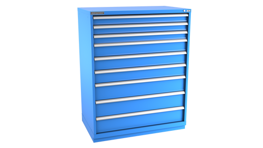 Champion Tool Storage EW2700-0901-ILC-FTB-BB 9-Drawer Standard Depth Modular Cabinet EW0901 | 47"W x 59-1/2"H x 28-1/2"D, Bright Blue