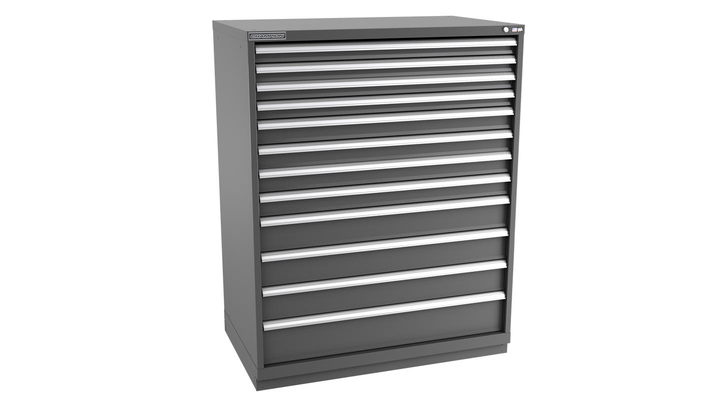 Champion Tool Storage EW2700-1201-ILC-FTB-DG 12-Drawer Standard Depth Modular Cabinet EW1201 | 47"W x 59-1/2"H x 28-1/2"D, Dark Gray
