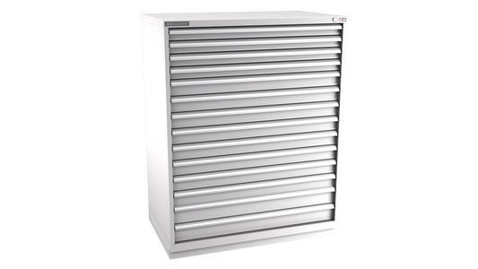 Champion Tool Storage EW2700-1401-ILC-FTB-LG 14-Drawer Standard Depth Modular Cabinet EW1401 | 47"W x 59-1/2"H x 28-1/2"D, Light Gray