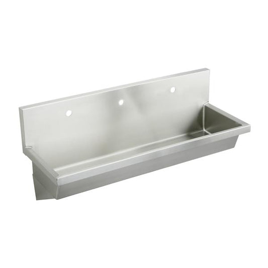 Elkay EWMA60203 Stainless Steel 60" x 20" x 8" Wall Hung Multiple Station Hand Wash Sink