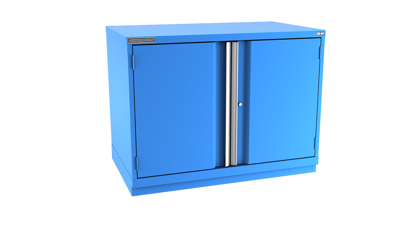 Champion Tool Storage EWS1500-2FDIL-FTB-BB 2-Door Shallow Depth Modular Cabinet EWS1500 | 47"W x 35-7/8"H x 22-1/2"D, Bright Blue