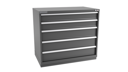 Champion Tool Storage EWS1800-0501-ILC-FTB-DG 5-Drawer Shallow Depth Modular Cabinet EWS0501 | 47"W x 41-3/4"H x 22-1/2"D, Dark Gray
