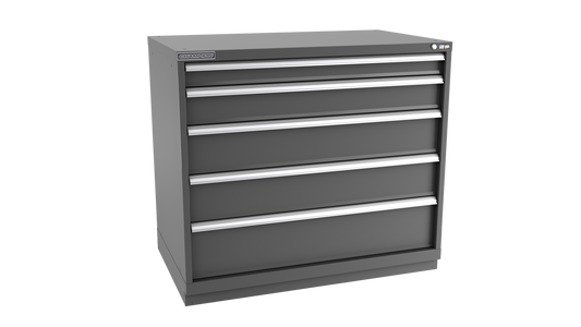 Champion Tool Storage EWS1800-0502-ILC-FTB-DG 5-Drawer Shallow Depth Modular Cabinet EWS0502 | 47"W x 41-3/4"H x 22-1/2"D, Dark Gray