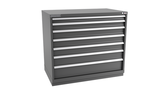 Champion Tool Storage EWS1800-0701-ILC-FTB-DG 7-Drawer Shallow Depth Modular Cabinet EWS0701 | 47"W x 41-3/4"H x 22-1/2"D, Dark Gray