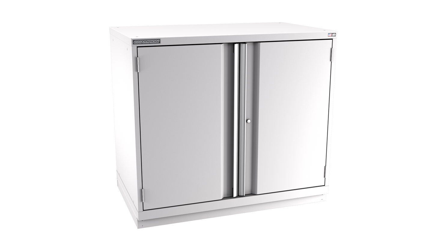 Champion Tool Storage EWS1800-2FDIL-FTB-LG 2-Door Shallow Depth Modular Cabinet EWS1800 | 47"W x 41-3/4"H x 22-1/2"D, Light Gray