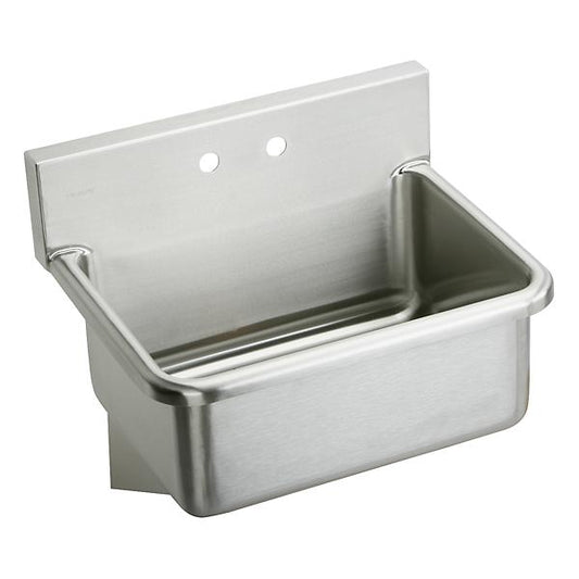 Elkay EWS25202 Stainless Steel 25" x 19.5" x 10-1/2" Wall Hung Single Bowl Hand Wash Sink Kit