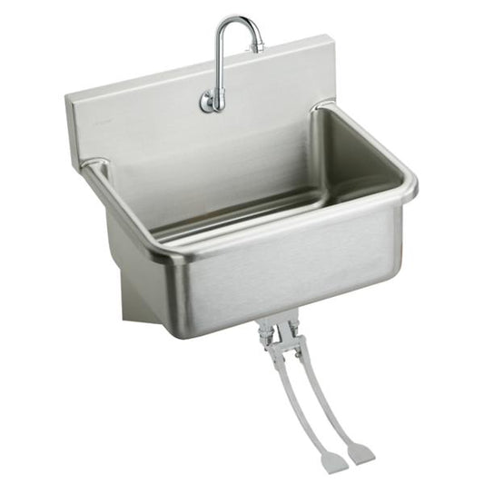 Elkay EWS2520FC Stainless Steel 25" x 19.5" x 10-1/2" Wall Hung Single Bowl Hand Wash Sink Kit