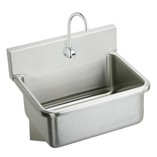 Elkay EWS2520SACC Stainless Steel 25" x 19.5" x 10-1/2" Wall Hung Single Bowl Hand Wash Sink Kit